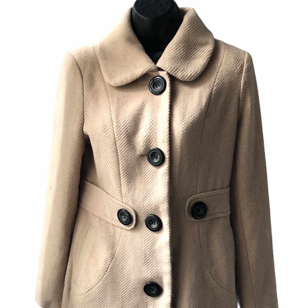 Jou Jou Tan Pea Coat Size M